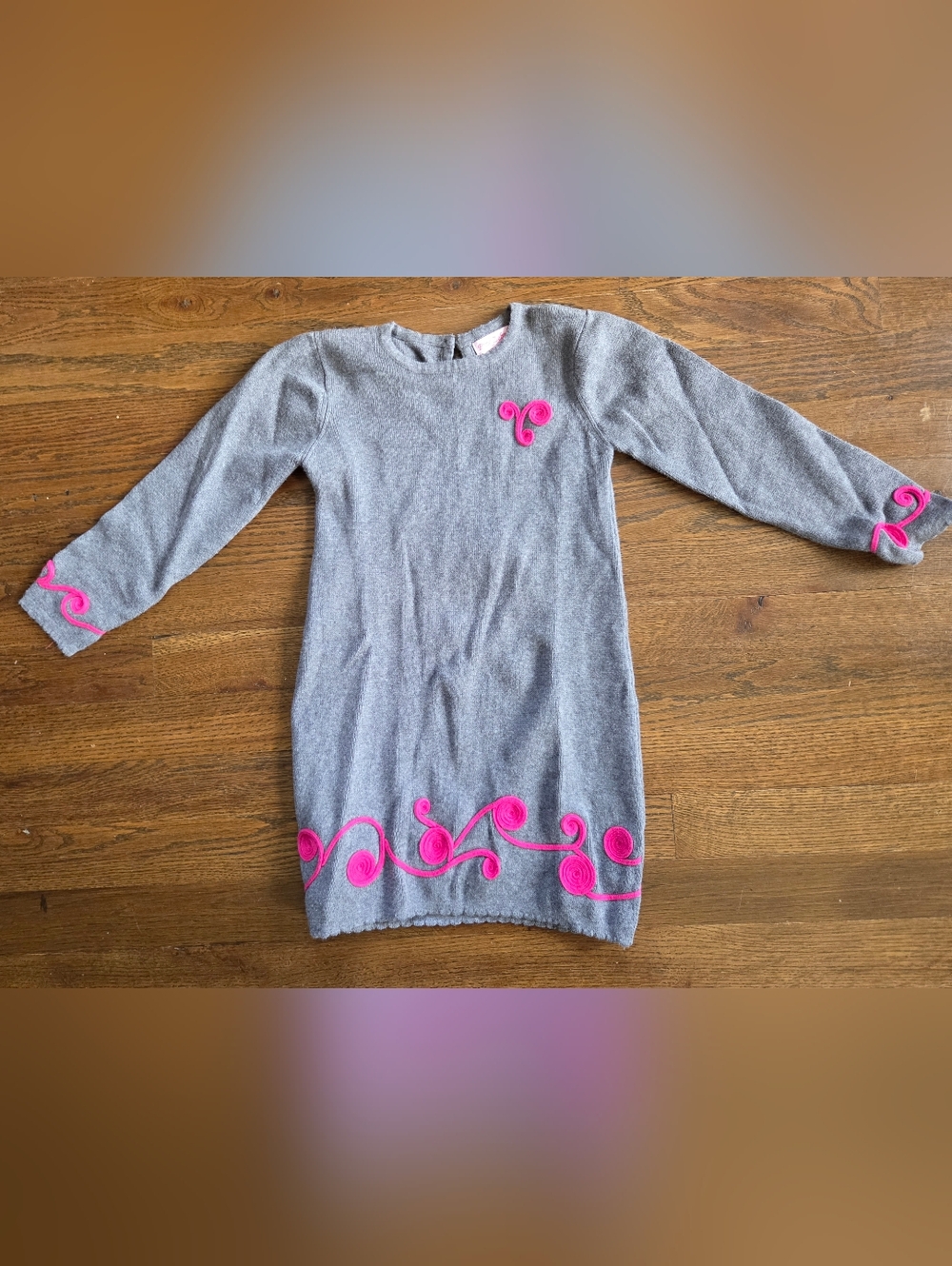 Pink Zebra Girls 5T Gray/Pink Sweater Dress